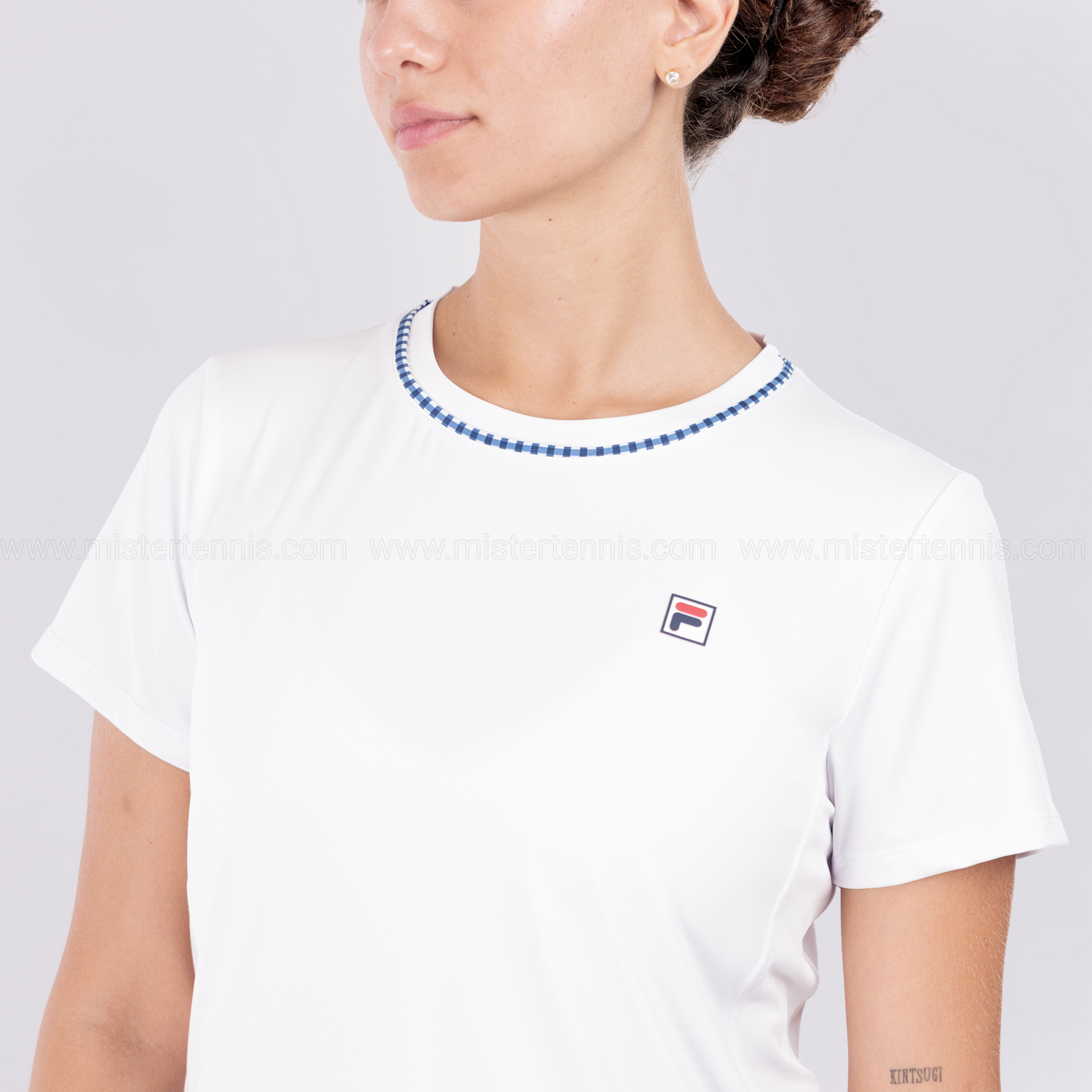 Fila Valeria Maglietta - White/Vichy Print
