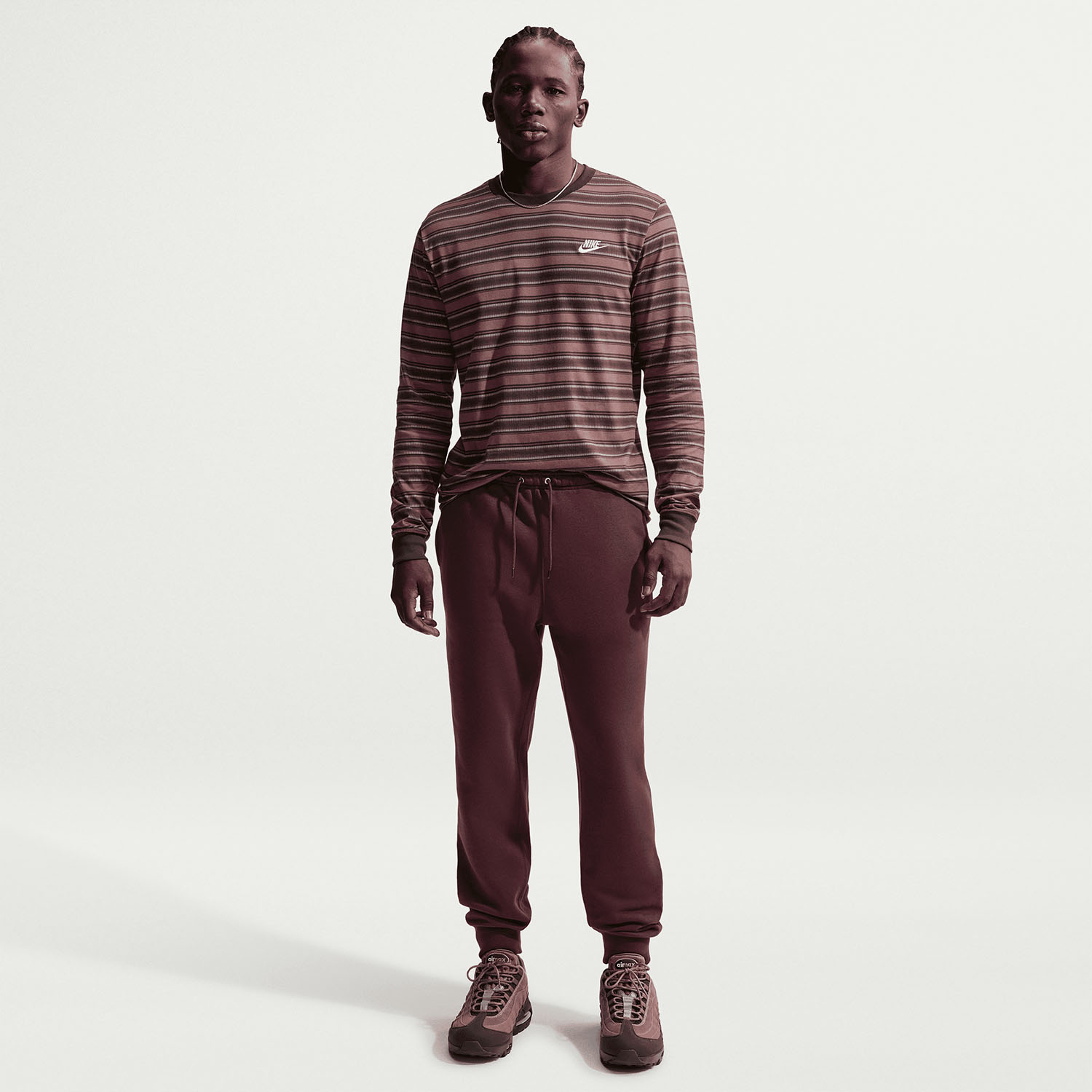 Nike Club Pants - Burgundy Crush/Metallic Gold