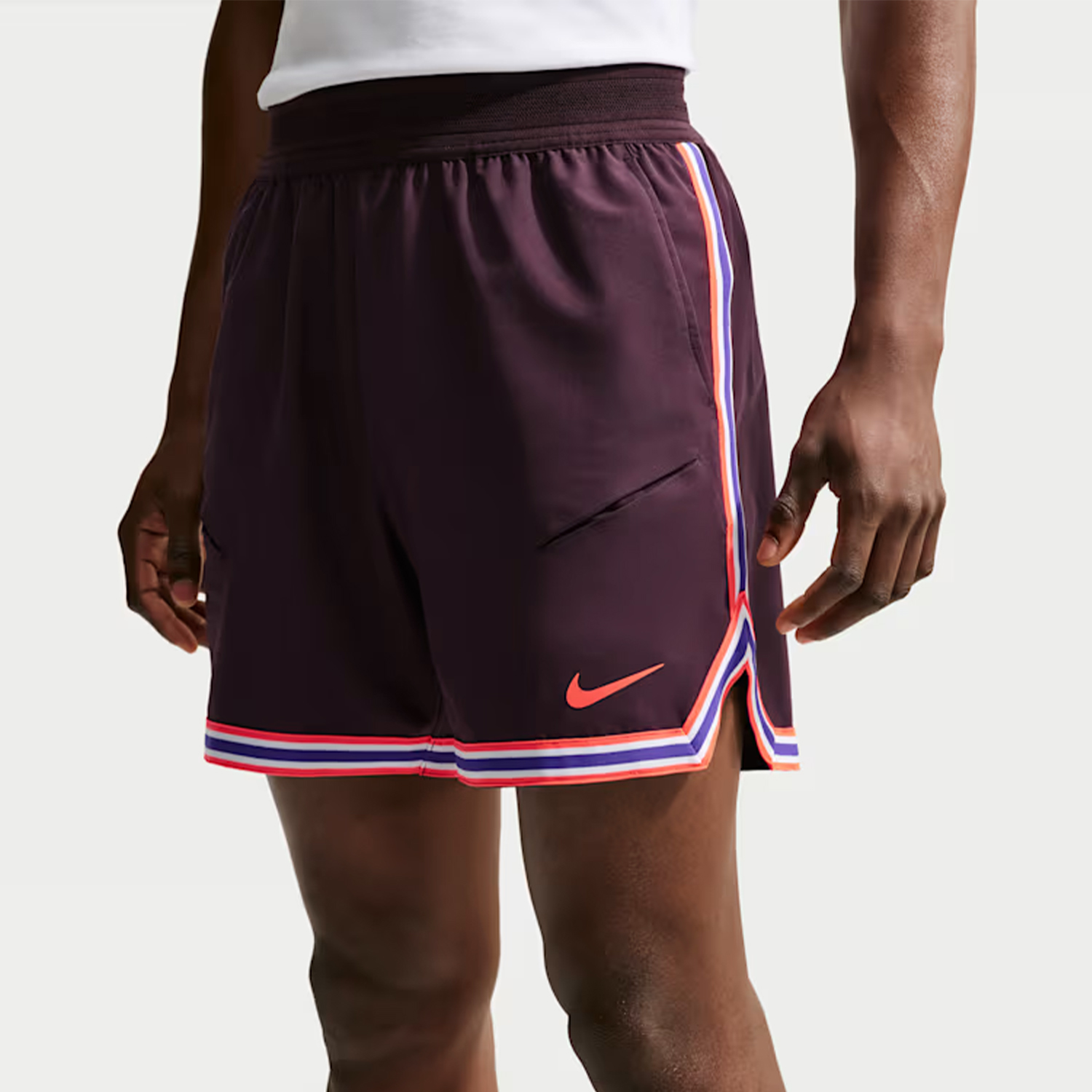 Nike Court Slam Carlos 6in Shorts - Burgundy Ash/Bright Crimson