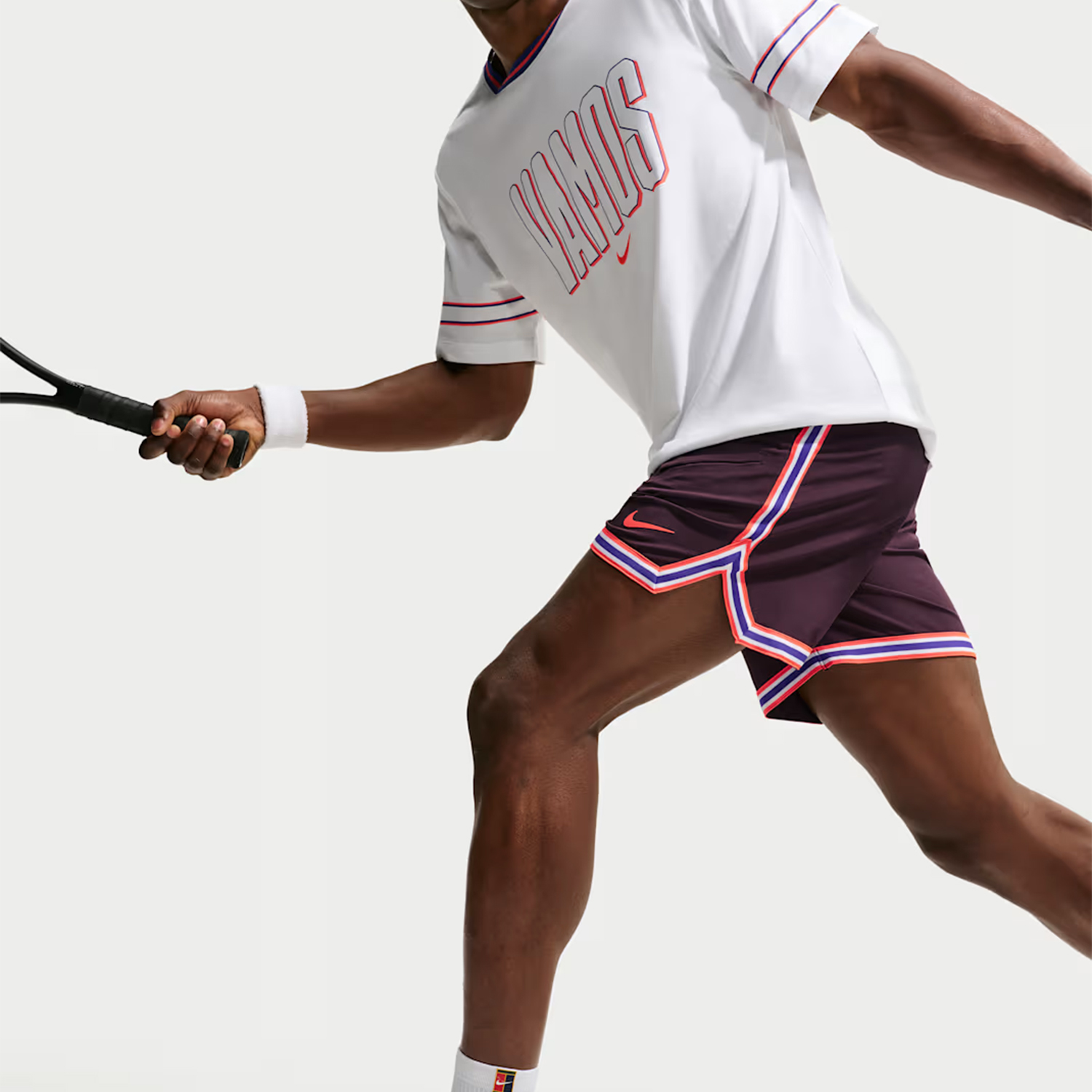 Nike Court Slam Carlos 6in Shorts - Burgundy Ash/Bright Crimson
