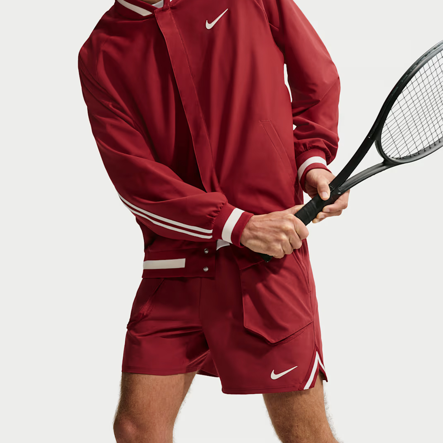 Nike Court Slam Jannik 6in Shorts - Team Red/Pale Ivory