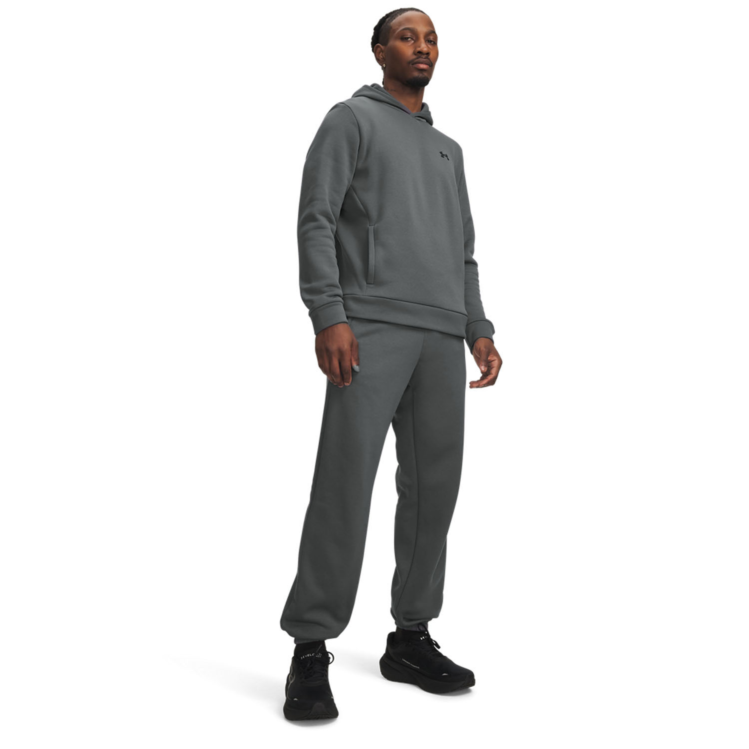 Under Armour Fleece Pantaloni - Castlerock/Black