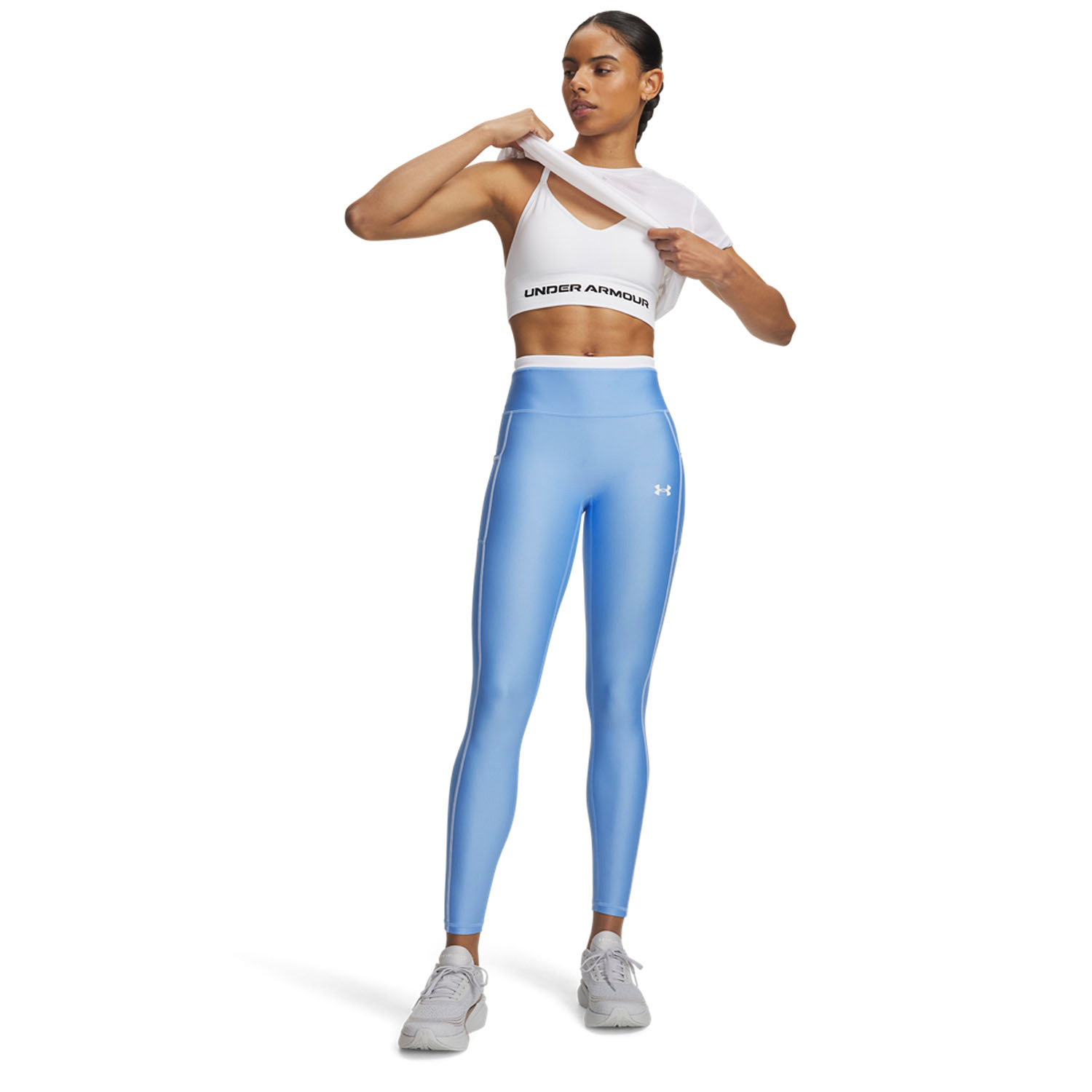 Under Armour HeatGear Novelty Tights - Horizon Blue/White