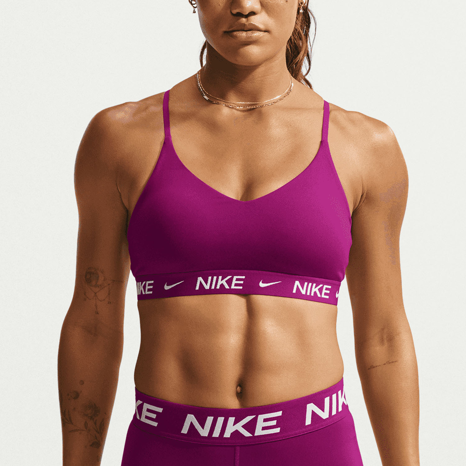 Nike Indy Swoosh Sports Bra - True Berry