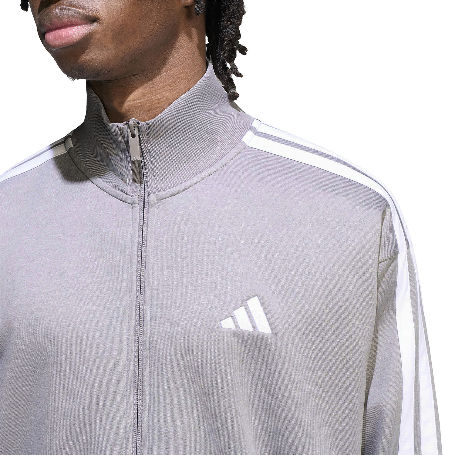 adidas 3 Stripes Pro Tuta - Medium Grey Heather/White