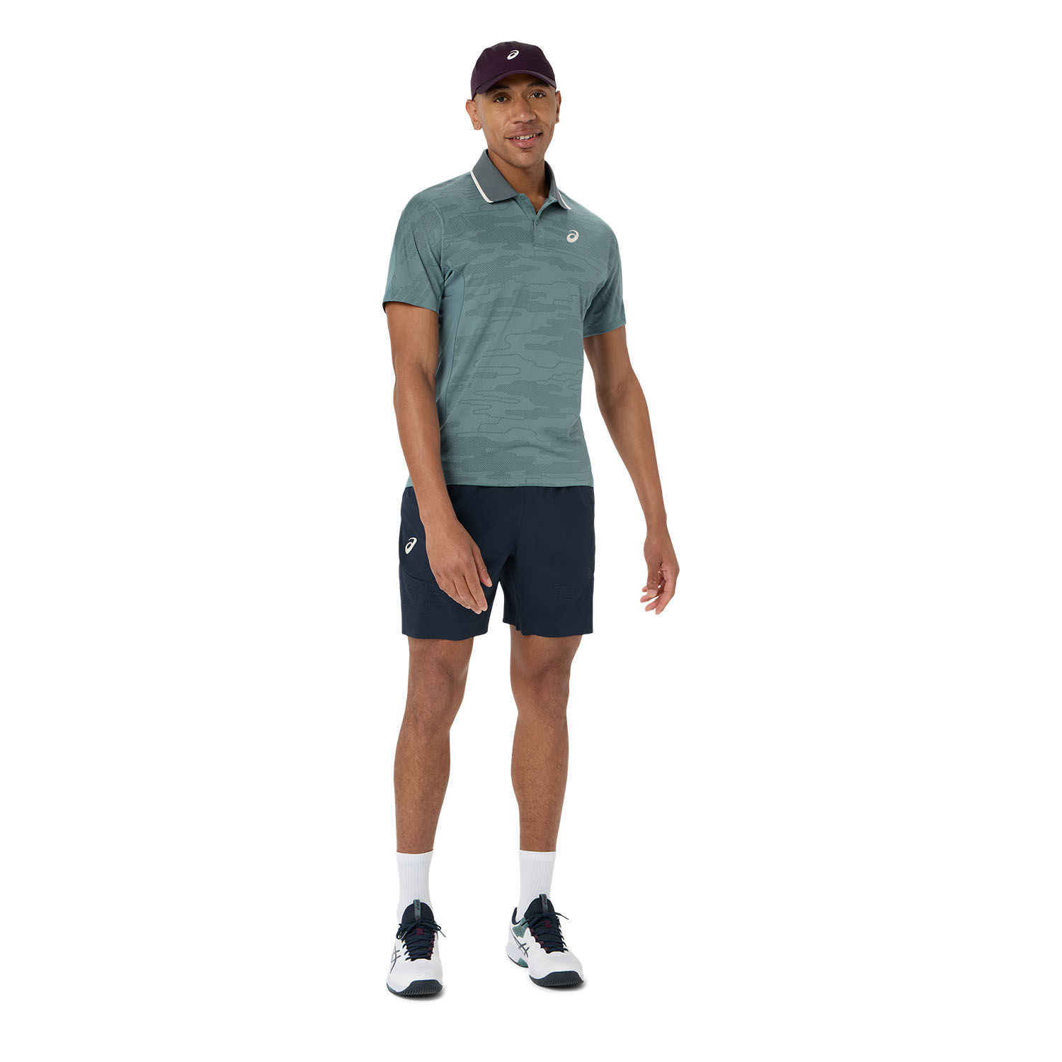 ASICS Match Jacquard NY Polo - Foggy Teal