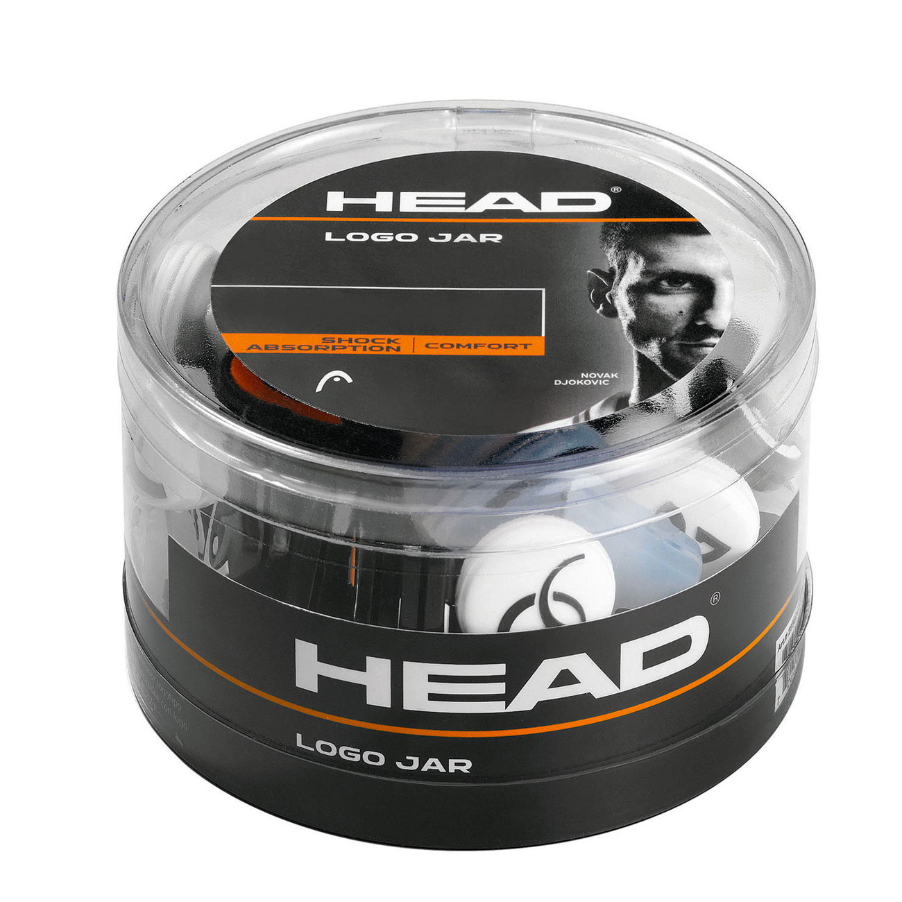 Head Logo Jar x 70 Box Dampeners - Black/White