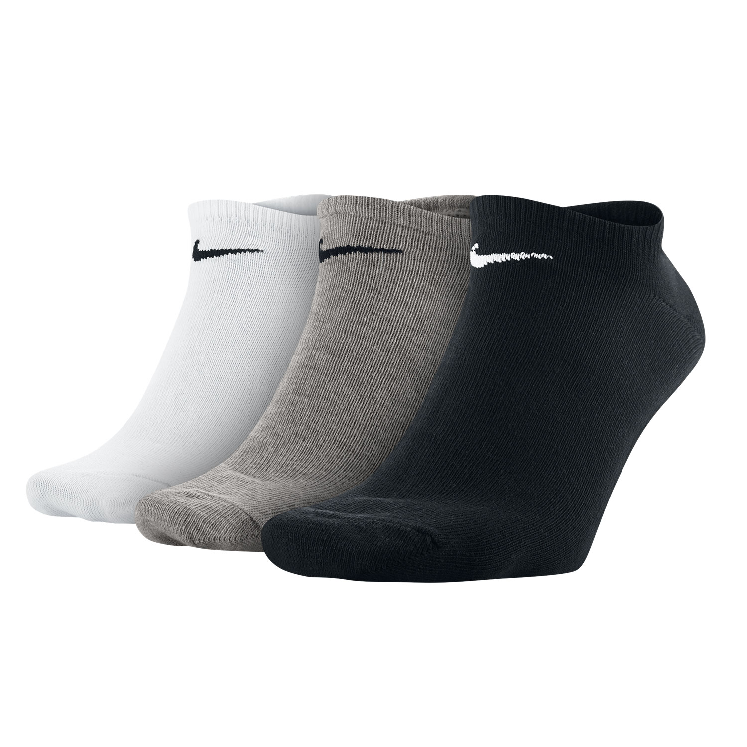 Surtido Uva Medición Nike Value No Show Calcetines Tenis - White/Grey/Black