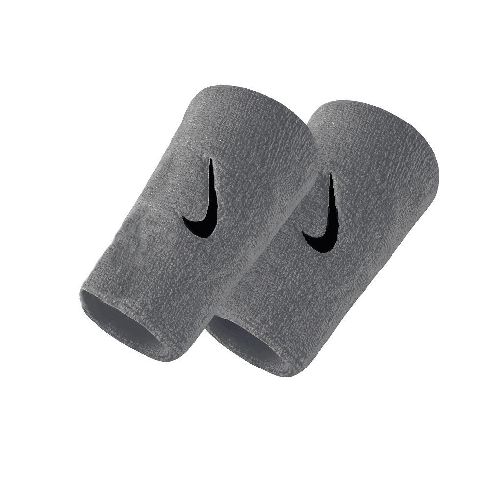 Nike Logo Dry Polsini Lunghi - Silver/Black