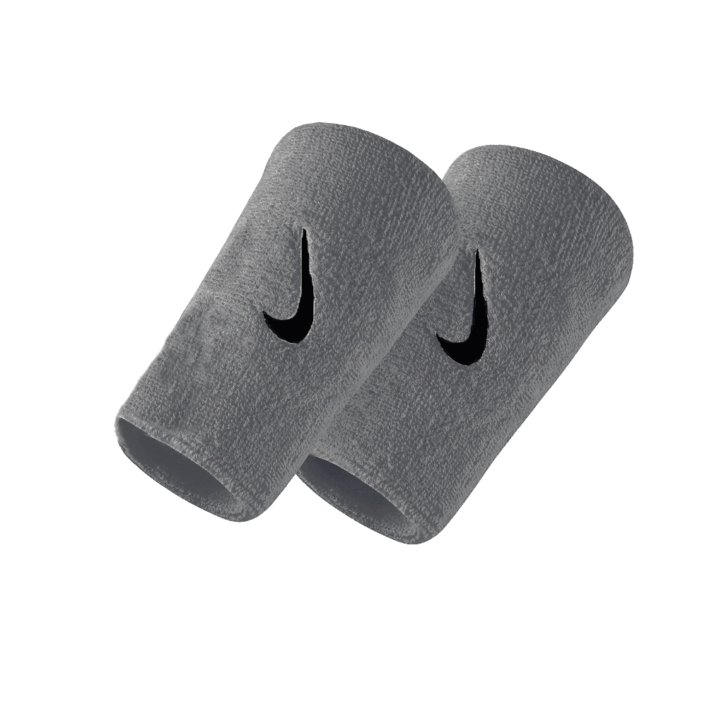 Nike Logo Dry Big Wristband - Silver/Black