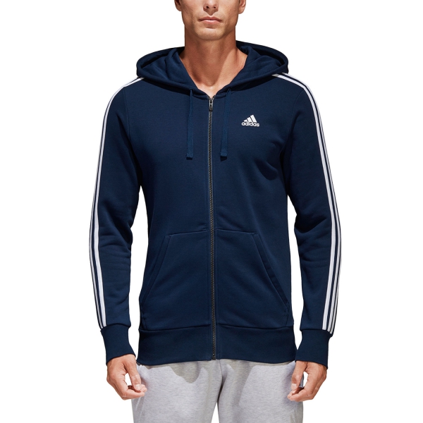 adidas felpa uomo con cappuccio sport essentials 3 stripes