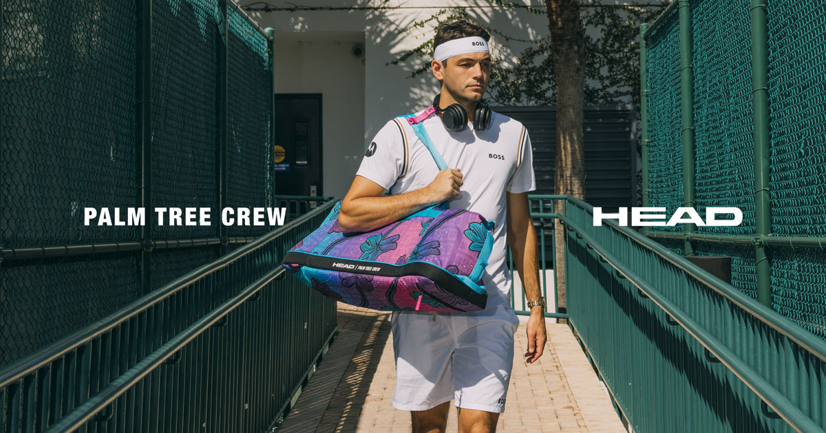 Palm Tree Crew x HEAD Racchette e borse esclusive ispirate ai tropici, con Taylor Fritz