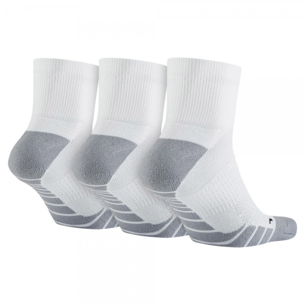 Nike Dry Cushion Quarter x 3 Calze - White/Grey