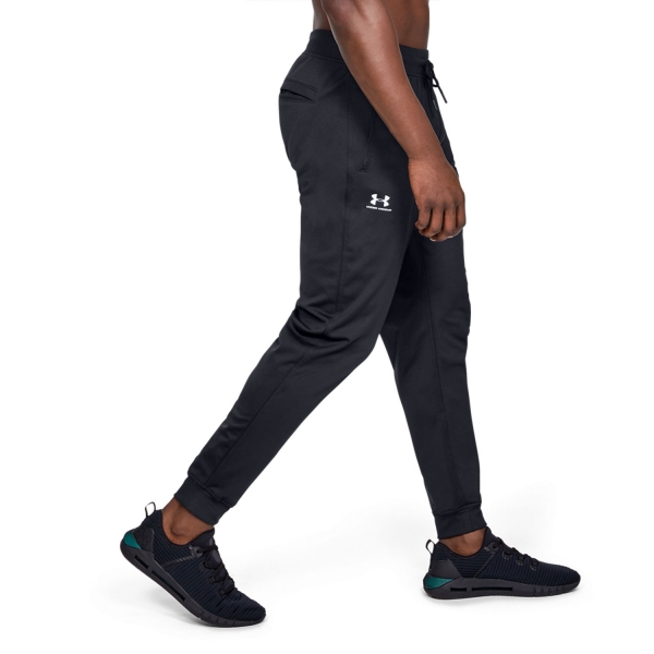 Under Armour Sportstyle Tricot Pantalones - Black/White