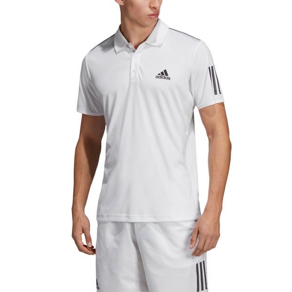 adidas Club 3 Stripes Polo Tennis Uomo - White/Black