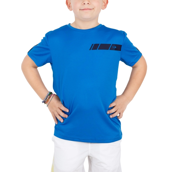 Polo e Maglia Tennis Bambino Dunlop Club Crew Maglietta Bambino  Blue/Navy 71390