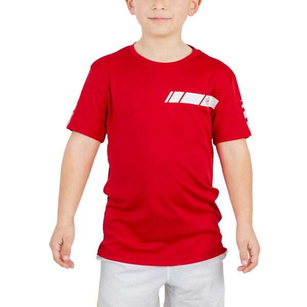 Polo e Maglia Tennis Bambino Dunlop Dunlop Club Crew TShirt Boy  Red/White  Red/White 71392