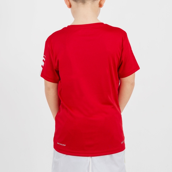 Dunlop Club Crew T-Shirt Boy - Red/White