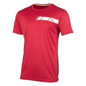 Camisetas de Tenis Hombre Dunlop Club Crew Camiseta  Red/White 71334