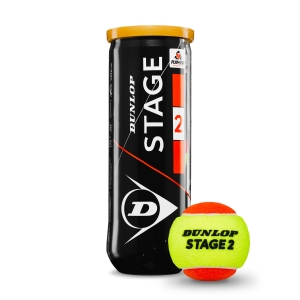 Pelotas Tenis Dunlop Dunlop Stage 2 Orange  Tubo de 3 Pelotas 601339
