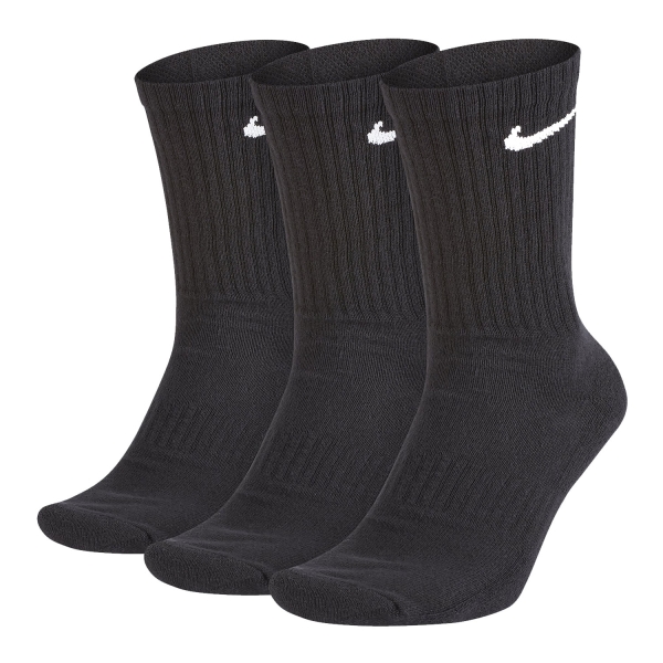 Calcetines de Tenis Nike Everyday Cushioned Crew x 3 Calcetines  Black/White SX7664010