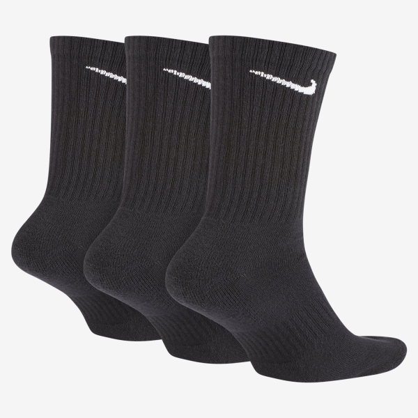 Nike Everyday Cushioned Crew x 3 Socks - Black/White