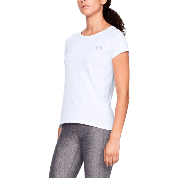 Under Armour HeatGear Armour Maglietta da Tennis Donna White