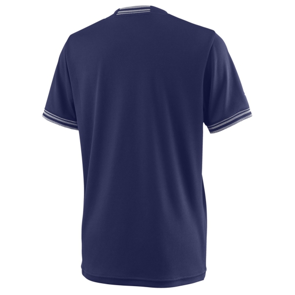 Wilson Team Solid Crew Camiseta de Tenis Niño Blue Depths