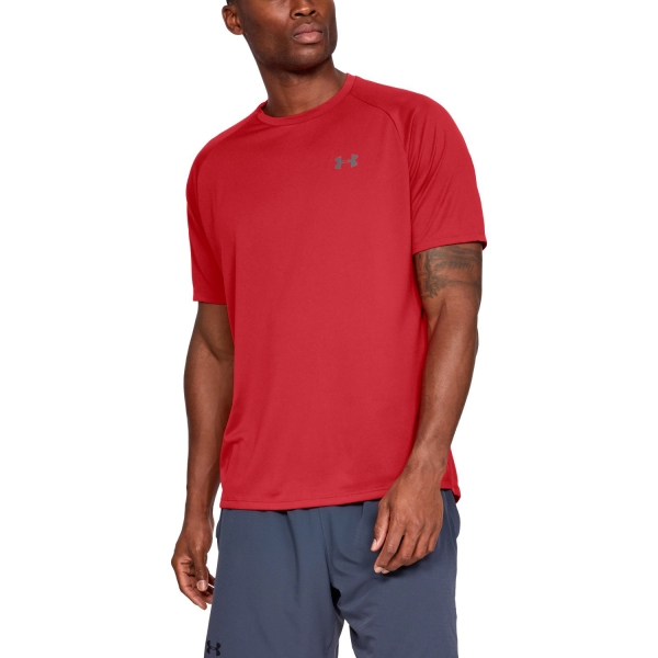 Camisetas de Tenis Hombre Under Armour Tech 2.0 Camiseta  Dark Red 13264130600