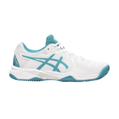 Asics Gel Resolution 7 Clay Girl's Tennis Shoes White Asics Gel Resolution 7 Clay Girl's Tennis Shoes White