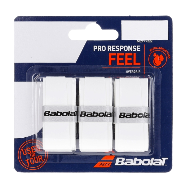 Overgrip Babolat Pro Response Overgrip x 3  White 653048101