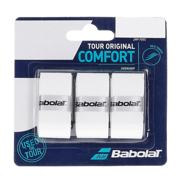 Overgrip Babolat Tour Original Overgrip x 3   White 653047101