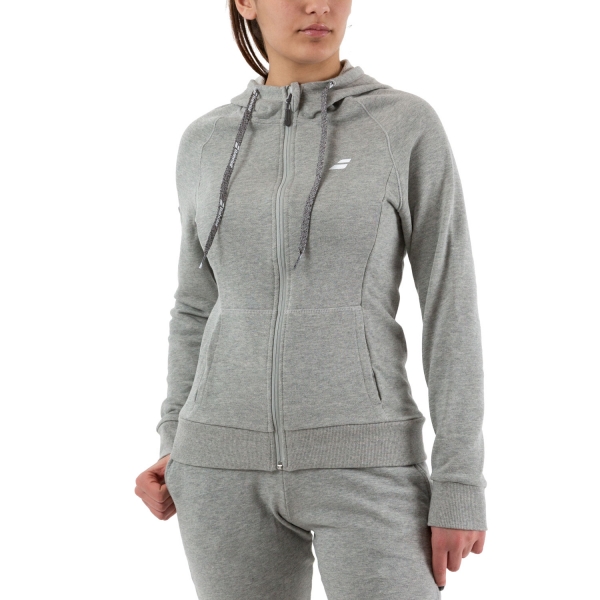 Maglie e Felpe Tennis Donna Babolat Babolat Exercise Logo Hoodie  High Rise Heather  High Rise Heather 4WP11213002