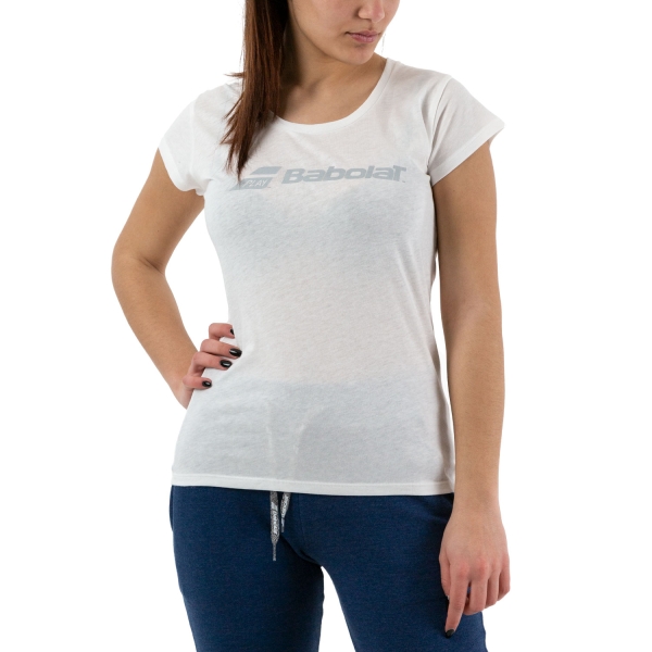 Camisetas y Polos de Tenis Mujer Babolat Exercise Camiseta  White 4WP14411000