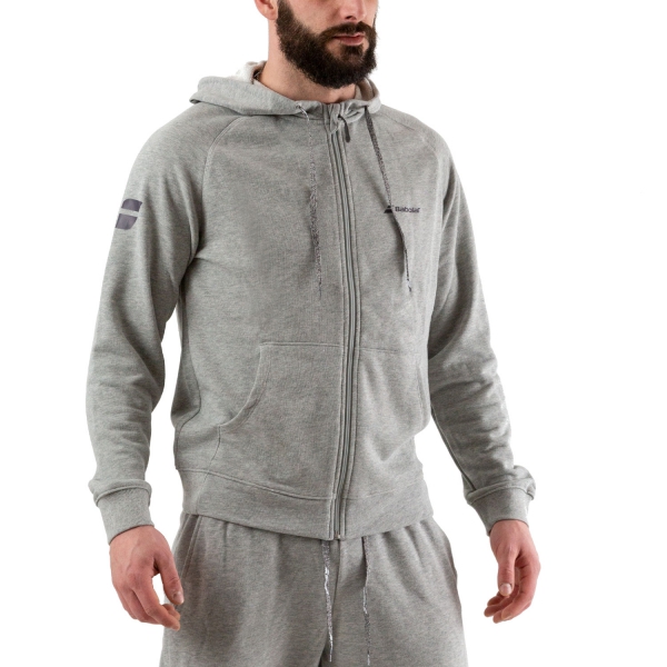 Maglie e Felpe Tennis Uomo Babolat Babolat Exercise Zip Hoodie  High Rise Heather  High Rise Heather 4MP11213002