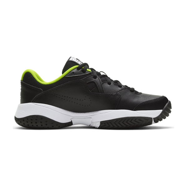 Nike Court Lite 2 Boy s Tennis Shoes Black White Volt