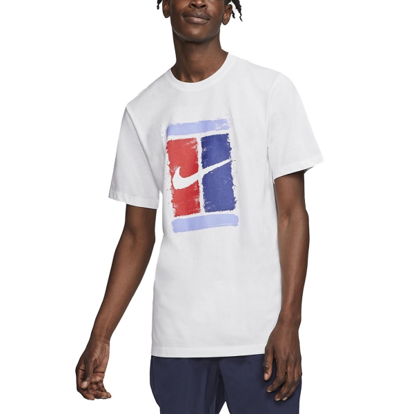 nike court t shirt white