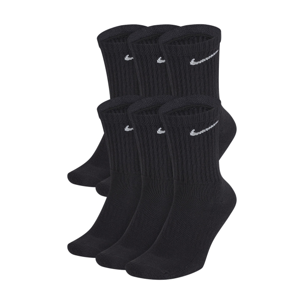 Calze Tennis Nike Everyday Cushion Crew x 6 Calze  Black/White SX7666010