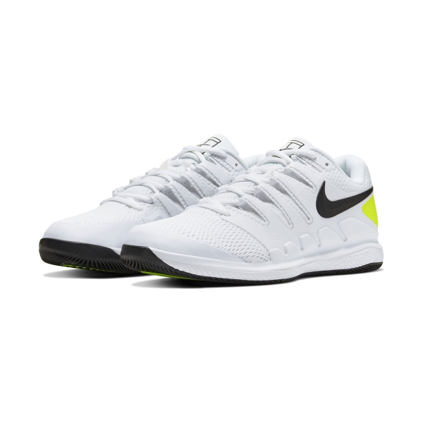 Nike Zoom Vapor X Men's Tennis Shoes   White/Black/Volt