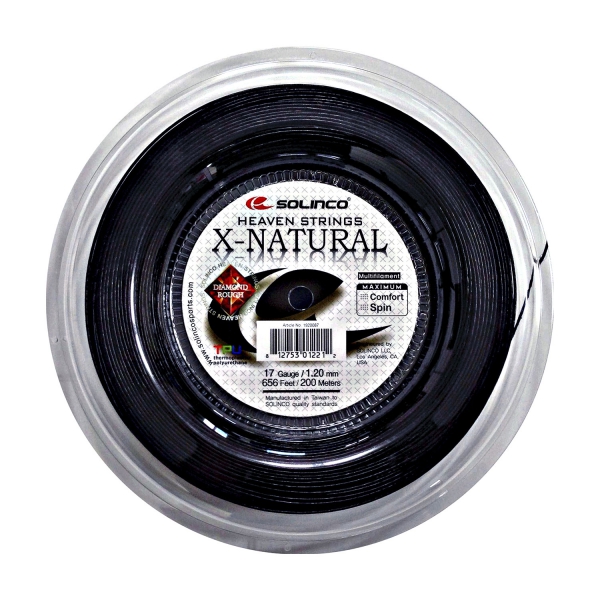 Multifilament String Solinco X Natural 1.20 200 m Reel  Black 1920087