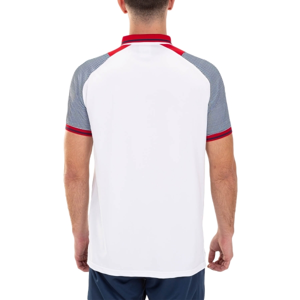 Joma Essential II Polo - White/Red/Dark Navy