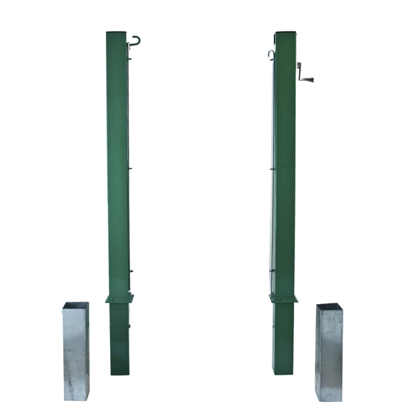 Tennis Court Equipment Tennis Net Pole Kit  Square Section 73130001