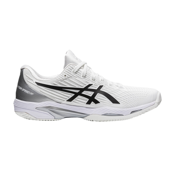 Men`s Tennis Shoes Asics Solution Speed FF 2 Clay  White/Black 1041A187100