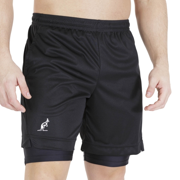 Pantalones Cortos Tenis Hombre Australian Ace 2 in 1 7in Shorts  Nero TEUSH0006003