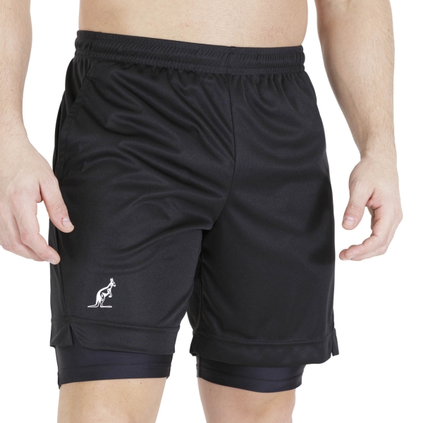 Pantaloncini Tennis Uomo Australian Australian Ace 2 in 1 7in Shorts  Nero  Nero TEUSH0006003