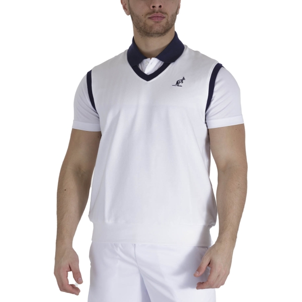 Maglie e Felpe Tennis Uomo Australian Australian Logo Vest  Bianco  Bianco TEUGI0001002