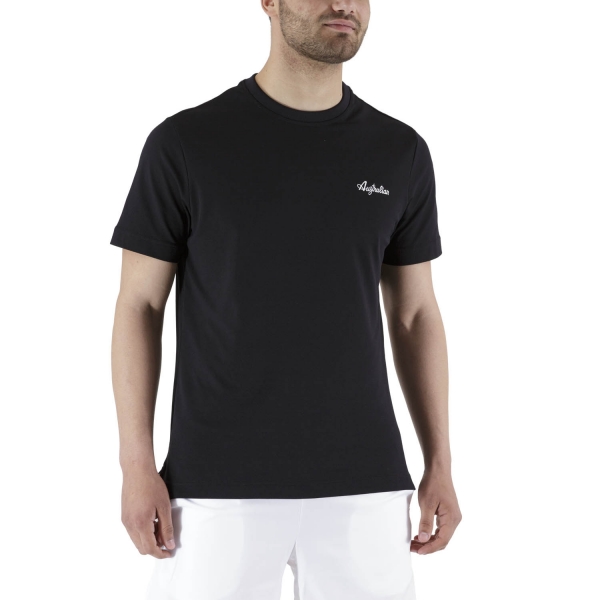Maglietta Tennis Uomo Australian Australian Piquet Camiseta  Nero  Nero LSUTS0003003
