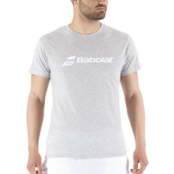Maglietta Tennis Uomo Babolat Babolat Exercise Camiseta  High Rise Heather  High Rise Heather 4MP14413002