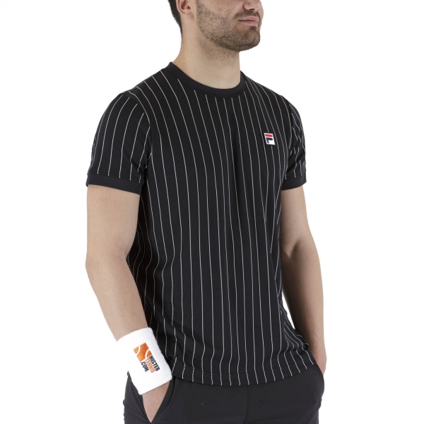 Stripes Men's Tennis T-Shirt Black/White