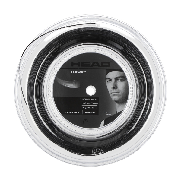 Corda Monofilamento HEAD Hawk 1.30 Matassa 200 m  Black 281113 16BK